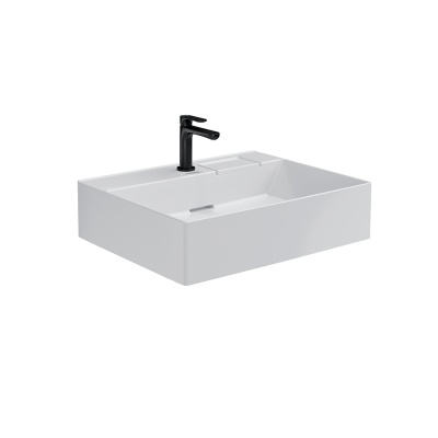 Раковина LOGICA мебельная с одним отверстием 60, белая глянцевая