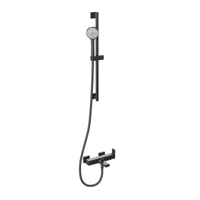 Душевая стойка FUTURA c лейкой и шлангом, черный матовый Душевая стойка FUTURA c лейкой и шлангом, черный матовый