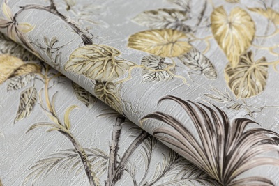 Обои виниловые Оранжерея мотив, серый