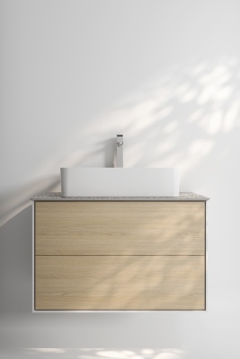 Тумба PLAZA Modern подвесная 80, push, 2 ящика, дуб виченца Тумба PLAZA Modern подвесная 80, push, 2 ящика, дуб виченца