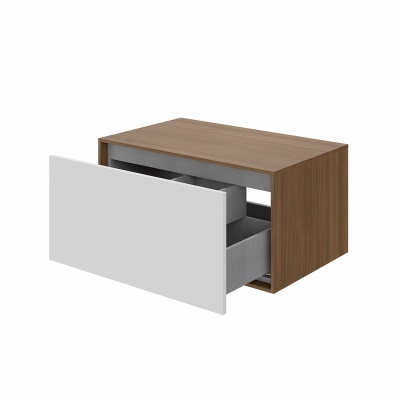 Тумба ATOLLO напольная/подвесная с ящиком 80, белая матовая Тумба ATOLLO напольная/подвесная с ящиком 80, белая матовая