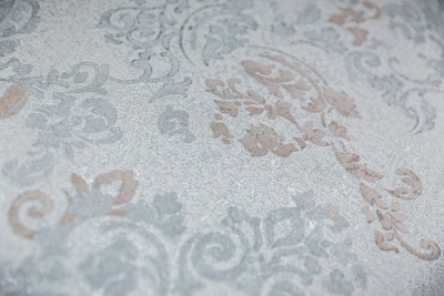 Обои виниловые Флора мотив, голубой Обои виниловые Флора мотив, голубой