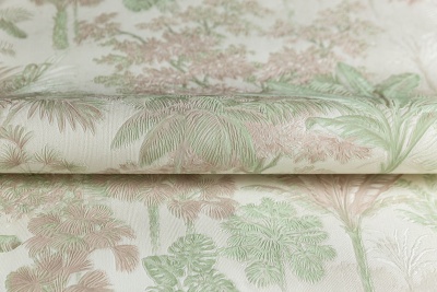 Обои виниловые Оазис мотив, бежевый, зелёный
