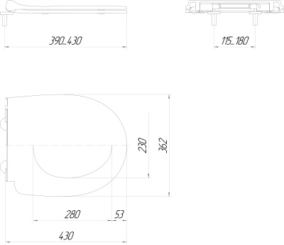 Сиденье XPRO slim c микролифтом, белый Сиденье XPRO slim c микролифтом, белый