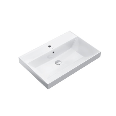 Раковина CUBO подвесная\мебельная 70, белая глянцевая Раковина CUBO подвесная\мебельная 70, белая глянцевая