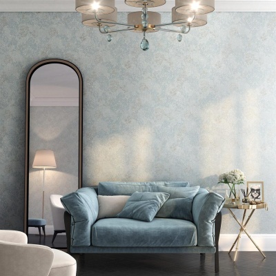 Обои виниловые Флора мотив, голубой Обои виниловые Флора мотив, голубой