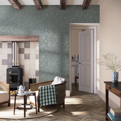 Обои виниловые Оазис база, тёмный зелёный Обои виниловые Оазис база, тёмный зелёный