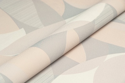 Обои виниловые на флизелиновой основе Шафран мотив, бежевый серый, листья Обои виниловые на флизелиновой основе Шафран мотив, бежевый серый, листья